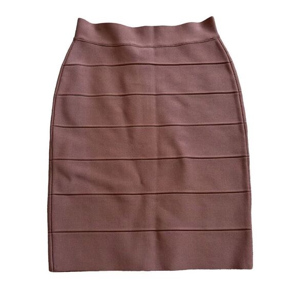 BCBGMAXAZRIA Josey Bandage Zip Up Brown Skirt SMALL - Picture 9 of 13